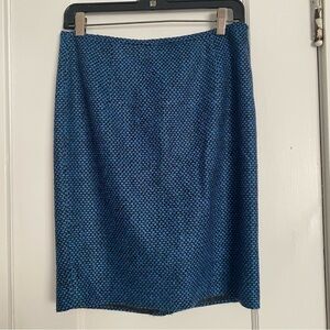 Calvin Klein Blue and black Textured Pencil Skirt size 8P